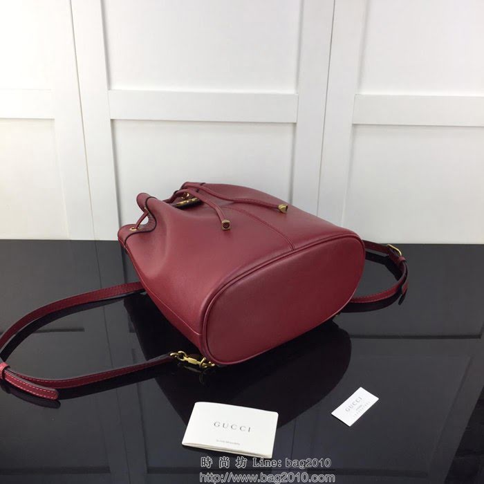 GUCCI古馳 新款 專櫃品質 原單 550189 紅皮 女款雙肩包HY1399